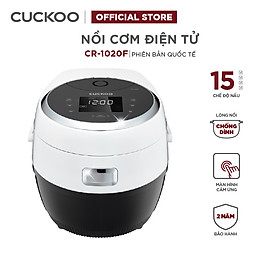 Nồi cơm điện tử Cuckoo 1.8L CR-1020F - Lòng nồi chống dính - Nhiều chế độ nấu ăn - Tiết kiệm điện - Hàng chính hãng