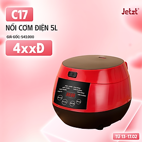 Nồi cơm điện Rensou 5L công suất 900W tỏa nhiệt đều, nấu nhanh, dùng cho gia đình 3-4 người - Hàng chính hãng