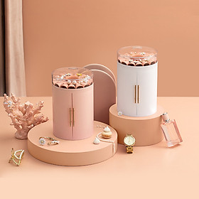 Mua Hộp đựng trang sức cao cấp 5 tầng (kệ khay tủ mini đựng nhẫn  bông tai  dây chuyền  đồng hồ) - HDD001