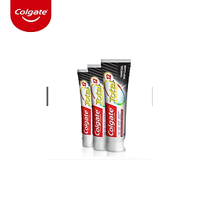 Bộ 3 Kem đánh răng Colgate giảm chảy máu nướu Total than hoạt tính bảo vệ toàn diện 190g/tuýp