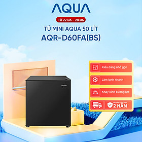 [DAILY] Tủ lạnh Aqua 50 lít AQR-D60FA(BS) - Freeship toàn quốc - Hàng chính hãng