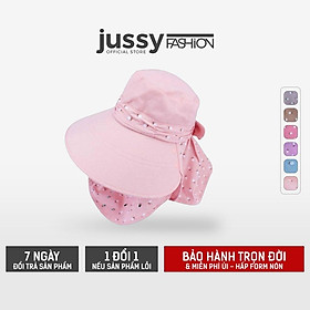 Mũ Chống Nắng Kèm Khẩu Trang Jussy Fashion Kiểu Dáng Nón Che Nắng Che Full Mặt Và Cổ Chất Vải Thoáng Mát