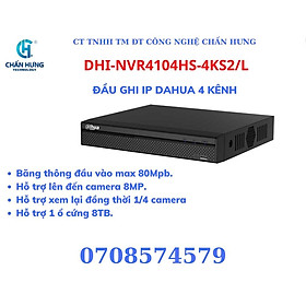 Mua Đầu ghi hình IP  DAHUA DHI-NVR4104HS-4KS2/L 4 kênh - Hàng chính hãng