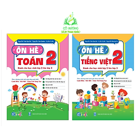 Sách Combo Ôn Hè Toán và Tiếng Việt 2 Dành cho học sinh lớp 2 lên 3 (2 cuốn)