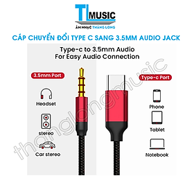 Mua Dây cáp Âm Thanh Chuyển Đổi Type C Sang Jack 3.5mm Aux ( USB Type-C to 3.5mm Jack Audio Cable )