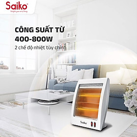 Hình ảnh Máy Sưởi Saiko QH-806 2 Bóng 800W Hàng chính hãng