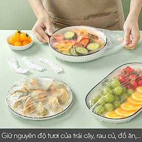 Mua Combo 2 túi (200cái ) màng bọc thực phẩm bo chun co giãn thông minh   giúp bảo quản thực phẩm tránh nhiễm khuẩn   bụi bẩn   phù hợp với mọi hình dạng kích thước   giúp thực phẩm luôn tươi ngon như mới    tiết kiệm an toàn và  tiện lợi