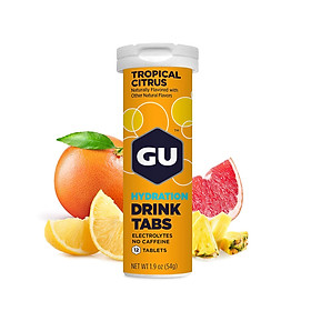 Viên sủi GU Energy Hydration Drink Tabs - Ống 12 viên - Bổ sung nước và điện giải khi hoạt động thể thao