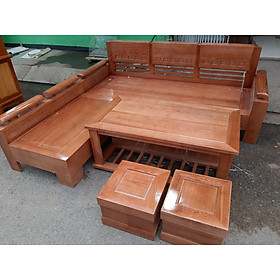 Bộ sofa  gỗ sồi mặt liền 