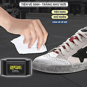 Bịch 80 Khăn Lau Giày Sneaker Trắng Sạch Spunlace RO Vệ Sinh Giày Dép Đa Năng Tiện Lợi