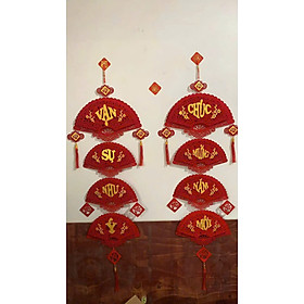 Dây Liễn Treo Tết Hình Quạt Đỏ – Bộ Chữ Vạn Sự Như Ý / Chúc Mừng Năm Mới – Trang Trí Tết 2026, Decor Nhà Cửa, Cửa Ra Vào - HÀNG CHÍNH HÃNG MINIIN