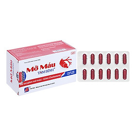 Mỡ máu Tâm Bình hỗ trợ giảm cholesterol hộp 60 viên - Nhà thuốc tây Dr Tâm