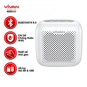 Loa TWS Bluetooth 5.0 VIVAN VS1 – Chống Nước IPX5, Pin 1800mAh, Âm Thanh Sống Động, Hỗ Trợ Thẻ Nhớ SD & USB – HÀNG CHÍNH HÃNG