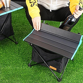 Waterproof Oxford Desk Outdoor Folding Table Large Capacity Storage Hanging Basket Picnic Camping Pouch Bag Organizer