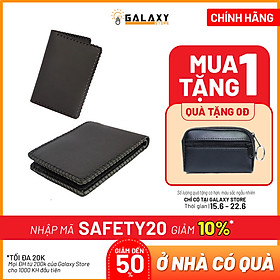 Combo Bộ Đôi Ví Nam Handmade Cao Cấp Galaxy Store Lớn Và Nhỏ Da Bò Thật