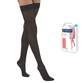 Vớ y khoa đùi silicone JOBST UltraSheer - Siêu mỏng, màu đen, kín ngón, 20-30mmHg, giãn tĩnh mạch chân (Tất y khoa)