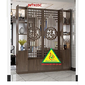 Mua Vách ngăn phòng khách nhà bếp  Tủ kệ vách ngăn phòng 3VTK05C - Nội thất lắp ráp Viễn Đông ADV