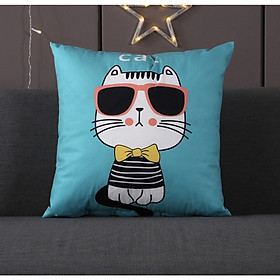 Mua Gối Tựa Lưng Vải Nhung Hàn In 2 Mặt Hoạt Hình Mới Cao Cấp SBK063 ( SIZE 45X45CM )