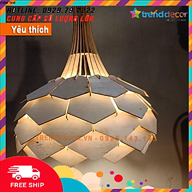 Đèn Gỗ DIY dáng Hoa Lài Đèn gỗ thả trần gia công trang trí nhà và decor quán cafe bền đẹp, độc, lạ hiện đại 2021