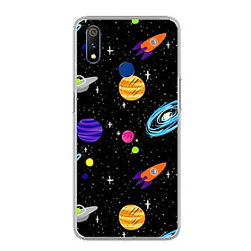 Ốp điện thoại Realme 3 Pro - 0063 SPACE04 - Silicon dẻo - Hàng Chính Hãng