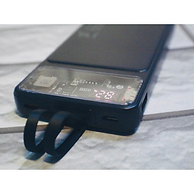 Mua Pin sạc dự phòng Linrui LR015 Chuẩn 10000mAh sạc nhanh lên đến 66W  có cáp sẵn  sạc nhiều thiết bị cùng lúc - Hàng Chính Hãng