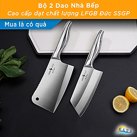 [2 Dao] Bộ Dao Nhà Bếp Cao Cấp Kiểu Nhật Bản Đạt Chất Lượng LFGB Đức SSGP