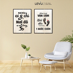 Mua Bộ tranh treo tường 2 tấm bằng gỗ khắc chữ tạo động lực 30x40cm