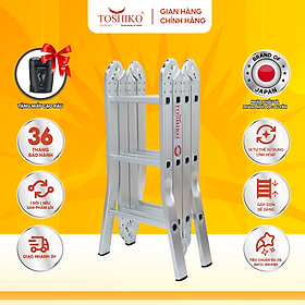 Mua Thang Nhôm Gấp Gọn 4 Đoạn Đa Năng 4x3  4x4  4x5  4x6 Chính Hãng Toshiko Bảo Hành 3 Năm