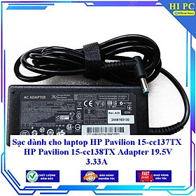 Sạc dành cho laptop HP Pavilion 15-cc137TX HP Pavilion 15-cc138TX Adapter 19.5V 3.33A - Kèm Dây nguồn - Hàng Nhập Khẩu