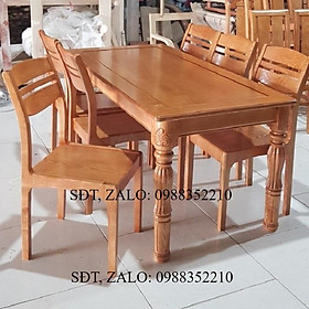 Mua Bàn ăn gỗ sồi hình chữ nhật