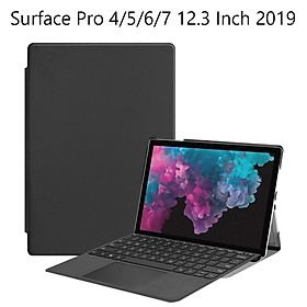 Bao Da Cover Cho Máy Tính Bảng Microsoft Surface Pro 4 / 5 / 6 / 7 12.3 Inch 2019 Hỗ Trợ Smart Cover