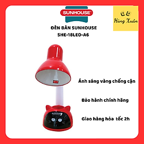 Đèn Bàn Sunhouse SHE-18LED-A6 Kèm Bóng Đèn Led - Chính Hãng