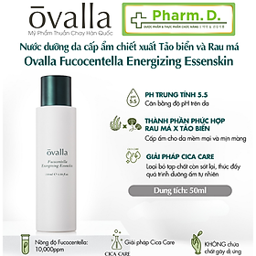 Toner Nước Dưỡng Ẩm Thuần Chay OVALLA Fucocentella Energizing Essenskin Giúp Dưỡng Ẩm Phục Hồi Da, Giảm Nếp Nhăn Và Sáng Da 130ml Làm Đẹp Da Dưỡng Ẩm Da Skincare [CẬN DATE]