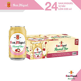 Thùng 24 Lon Bia SAN MIGUEL Trái Cây Vị Vải 330 ml