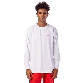 Áo Thun Trắng Tay Dài Logo Cam aka 5THEWAY 5TW/RTW LS TRADITIONAL FIT TEE in WHITE/ORANGE