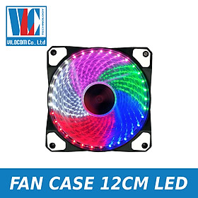 Mua FAN CASE PC 12CM ĐÈN MÀU 33 BÓNG LED CHỐNG RUNG - HÀNG CHÍNH HÃNG