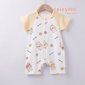 Bộ body cho bé sơ sinh 0-2 tuổi body đùi nhiều màu cotton lỗ mềm mát và thoáng khí cho bé trai bé gái mùa hè