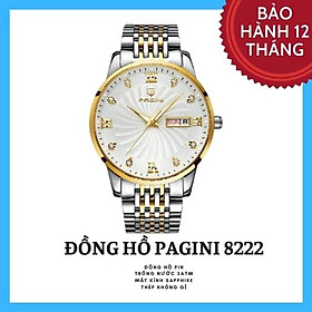 Đồng Hồ Nam Cao Cấp Chính Hãng Pagini PA 8222 Dây Thép Không Gỉ - Chống Nước 3ATM - Kim Dạ Quang Thời Thượng