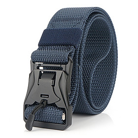Men Women Belts 49.2 Inch Adjustable Webbing Belt With Quick Release Magnetic Buckle For Camping Hiking