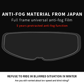 Motorcycle Helmet Anti Fog Film Full Helmet Lens Anti Fog Sticker Helmet General Anti Fog Film Models:Anti-fog sticker