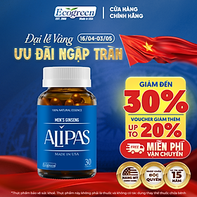 Viên Uống Hỗ Trợ Sinh Lý Nam ALIPAS Ecogreen Tăng Cường Testosterone, Chứa Tinh Chất Hàu