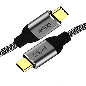 Mua Cáp sạc nhanh QGeeM cổng USB 3.1 Type C to Type C 3A PD 60W dài 1 2 m - Hàng Chính Hãng