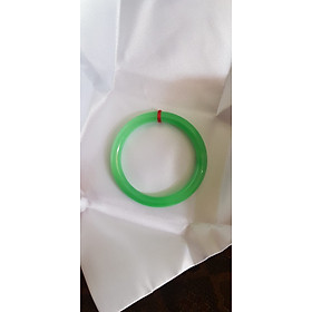 Vòng cẩm thạch Mới Lý 51mm x 7mm Vòng màu xanh tươi đều bóng đẹp nữ mệnh Mộc mệnh Hỏa mệnh Thủy ạ Nữ 50kg - 54kg đeo đẹp