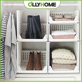 Mua Kệ Ngăn Kéo Nhựa  Kệ Đựng Đồ Đa Năng  Phân Chia Tủ Quần Áo  Đồ Dùng Gấp Gọn Thông Minh Phong Cách Hàn Quốc OllyhomeST37