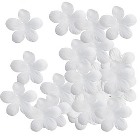 2X 200 Pieces Artificial Silk Flower Petals for Wedding DIY Hair Bow 4cm White