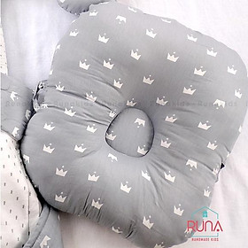 Gối chống trào ngược dạ dày cao cấp cho bé RUNA KIDS cotton Hàn đẹp họa tiết dễ thương an toàn cho bé size lớn 65x70cm