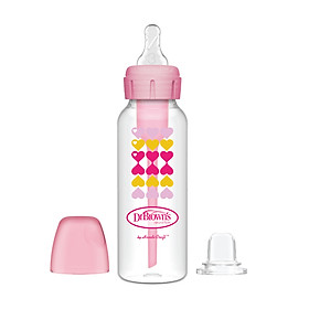 Bình sữa Dr.Brown's cổ thường 250ml nhựa PP Options Plus dòng chuyển đổi 2 giai đoạn