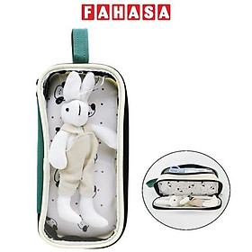 Bóp Viết Trong Suốt Kèm Thỏ Con - Shunde 9109 - Màu Xanh Lá
