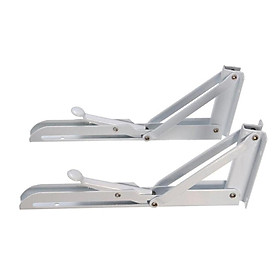 2 Pieces Folding Release  Wall Shelf Bracket Support