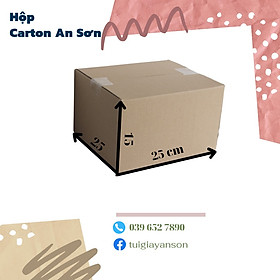 Combo 100 Hộp Bìa Carton Hộp Bìa Gói Hàng Ship Cod Dày Dặn KT 25x20x15cm
